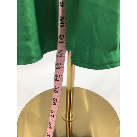 LULU'S XL Green Lace up cutout Sweetheart Neck Satin Midi Dress NEW B123 flaw - Picture 3 of 9